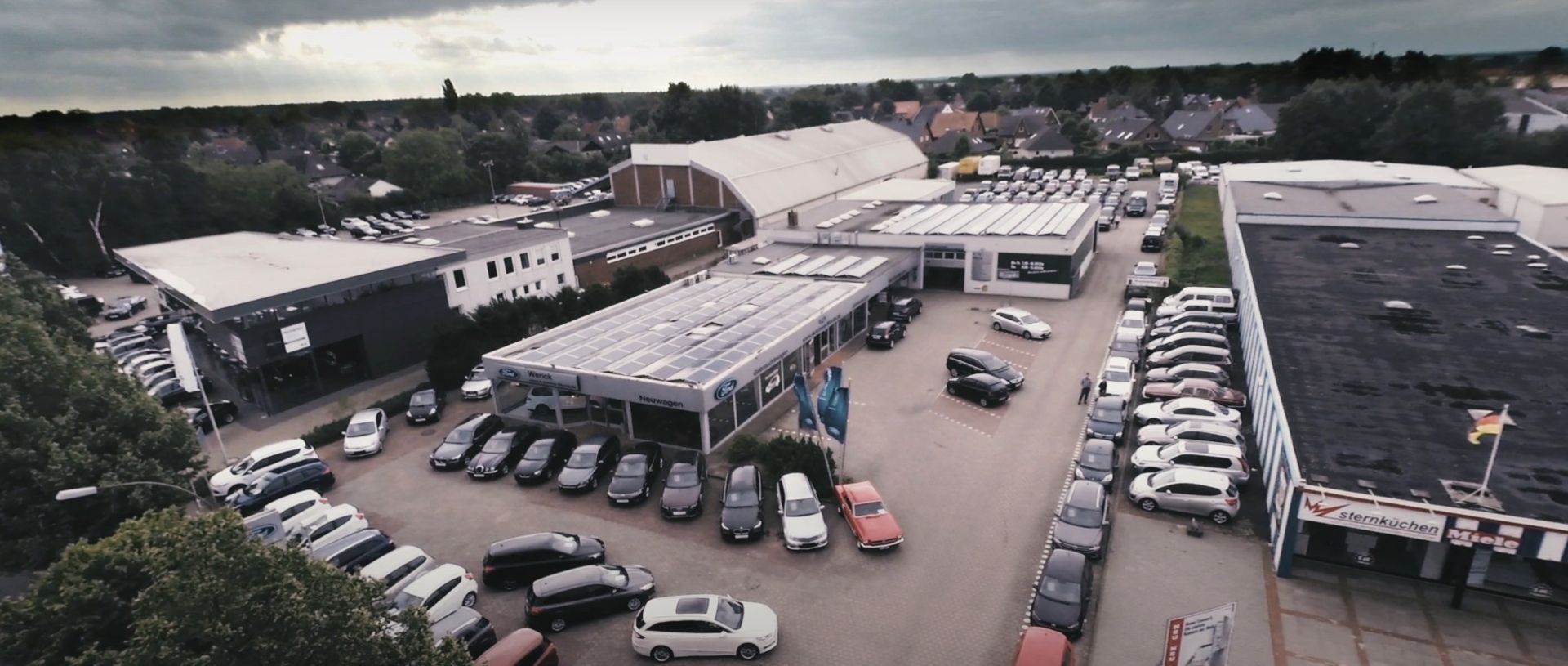 Das Ford Autohaus Wenck von oben